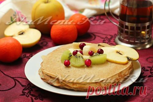 Постные блины на минеральной воде - рецепт с фото