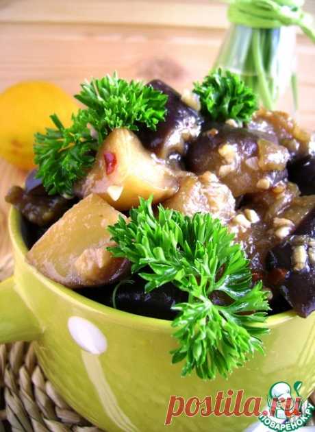 Тушеные баклажаны в медовом соусе - кулинарный рецепт