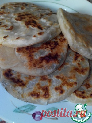Лепешки с чесноком и зеленью