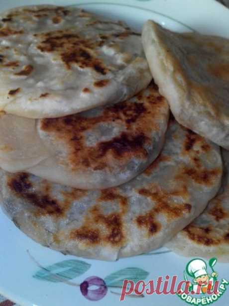 Лепешки с чесноком и зеленью