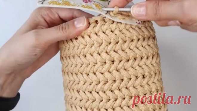 Мини-сумочка из обычного шнура