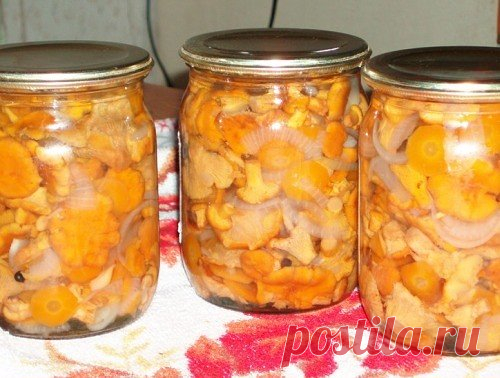 А вот и новый рецепт: Маринованные лисички с луком