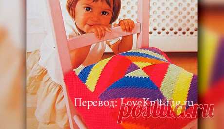 Чехол для подушки «Радуга»  | Loveknitting.ru