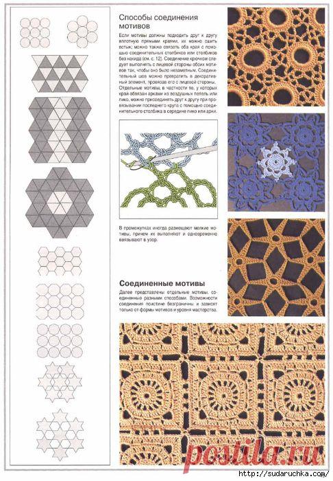 "Школа вязания - 220 образцов для вязания крючком". Книга по рукоделию..