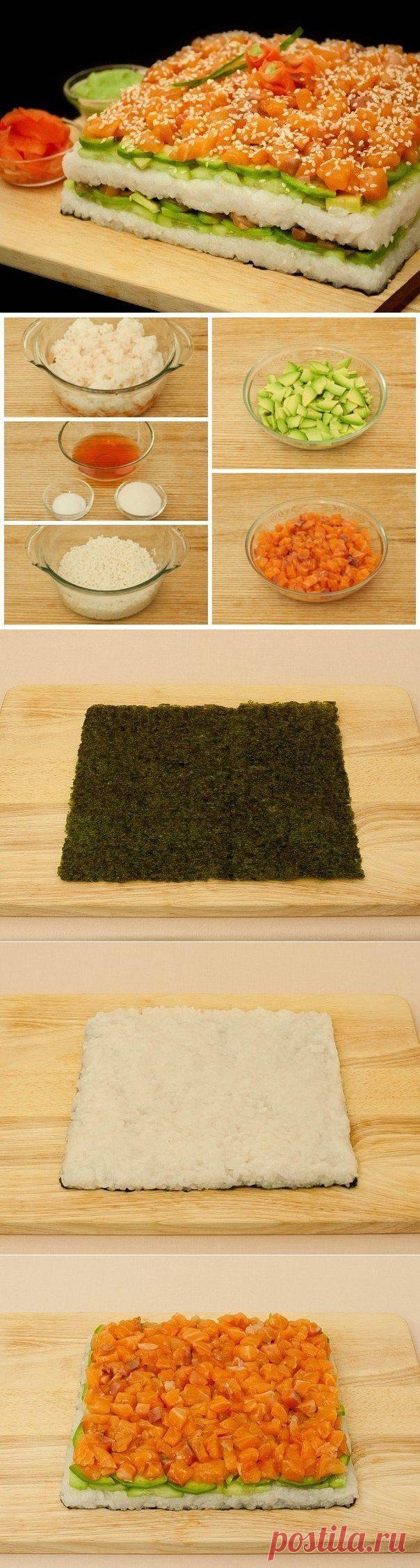 Суши-торт: это так просто | Банк кулинарных рецептов