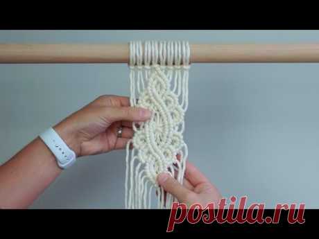 DIY Macrame Tutorial - Intermediate Pattern Using Double Half Hitch Knots!