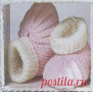 Пинетки с выпуклыми полосками (спицами) - Вязанки.РУ - Все о вязании