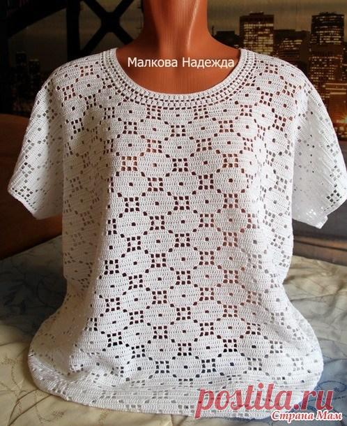 Топ крючком в филейной технике (Вязание крючком) — Журнал Вдохновение Рукодельницы