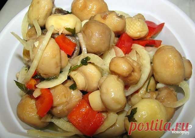 Шампиньоны закусочные - пошаговый кулинарный рецепт с фото на Повар.ру