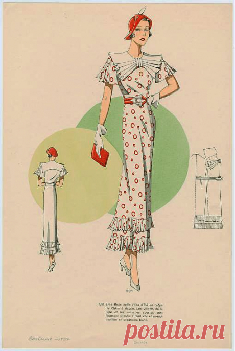 Très floue cette robe d'été en crêpe de chine à dessin - ID: 1599880 - NYPL Digital Gallery