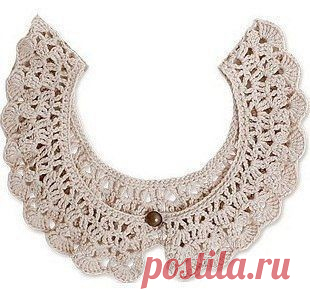 Ажурный воротник крючком