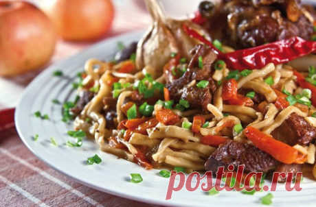 Угра, или Плов из домашней лапши | Четыре вкуса