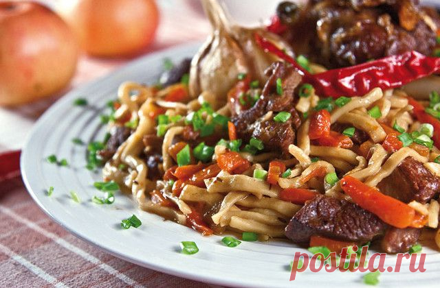 Угра, или Плов из домашней лапши | Четыре вкуса