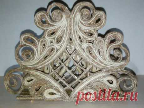 Салфетница из джута,своими руками