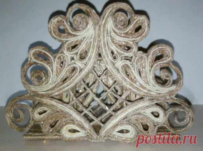 Салфетница из джута,своими руками