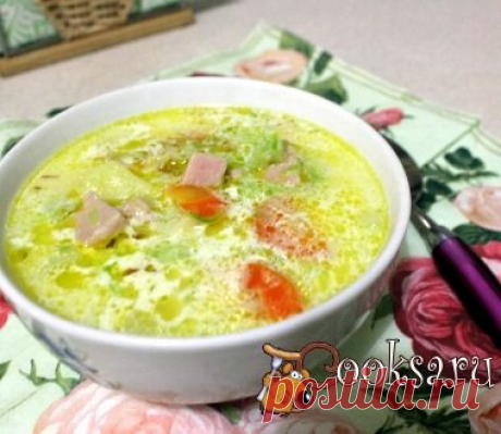 Кабачковый суп с ветчиной и плавленным сыром фото рецепт приготовления