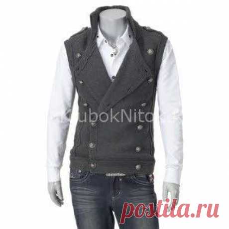 Мужской жилет-косуха (Vonin Homme) | Вязание мужское | Вязание спицами и крючком. Схемы вязания.