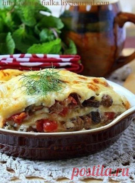 Лазанья с мясом и грибами - Лучшие кулинарные рецепты интернета