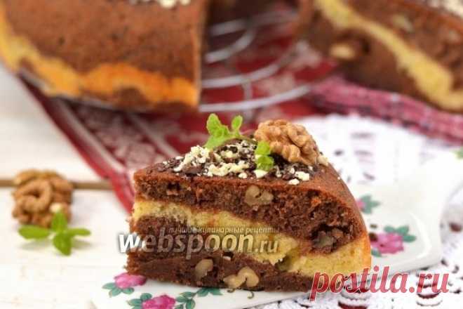 Шоколадно-ванильный пирог с орехами в мультиварке на Webspoon.ru