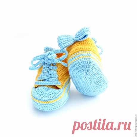 Купить пинетки кеды вязаные кеды пинетки для девочки подарок на рождение - пинетки кеды