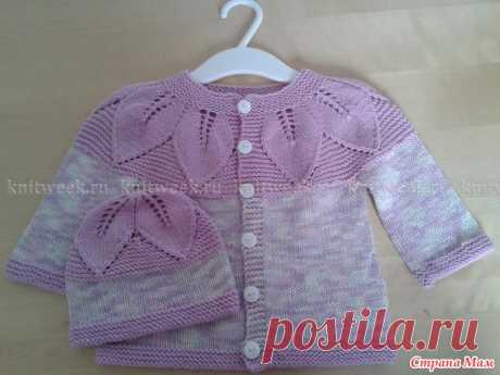 Очаровательный кардиган с круглой кокеткой