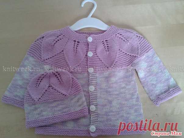 Очаровательный кардиган с круглой кокеткой