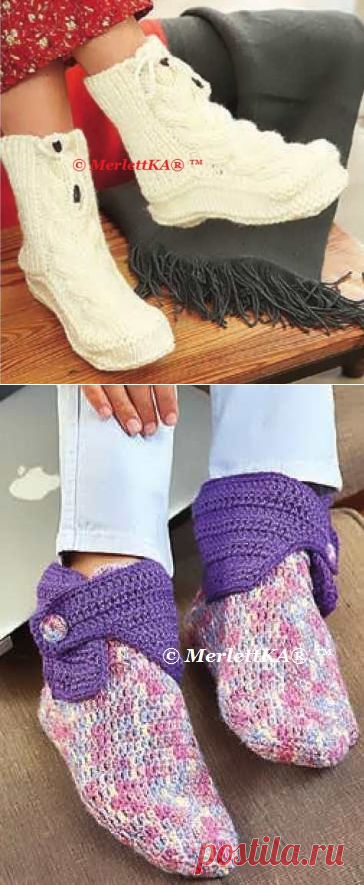 Вязание носков и обуви - идеи новогодних подарков