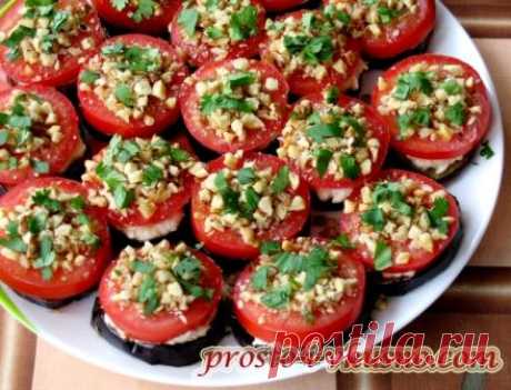 Баклажаны с помидорами, сыром и орехами. Пошаговый рецепт с фото | Просто и вкусно