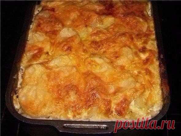 МЯСНАЯ ЗАПЕКАНКА. Любимый рецепт моей мамы. Ни одно торжество не обходилось без этого блюда!

Ингредиенты:

картофель (6шт),
фарш свинина+говядина (400г),
грибы (100-150г),
лук (1шт),
сметана (1 стакан),
яйцо,
чеснок (2 дольки),
соль, перец.

Приготовление:
1. Картофель очистить и нарезать тонкими ломтиками. Лук порезать полукольцами. Грибы порезать небольшими кубиками, смешать с фаршем и приправить солью и перцем.
2. Для заправки: сметану смешать с пропущенным через пресс...