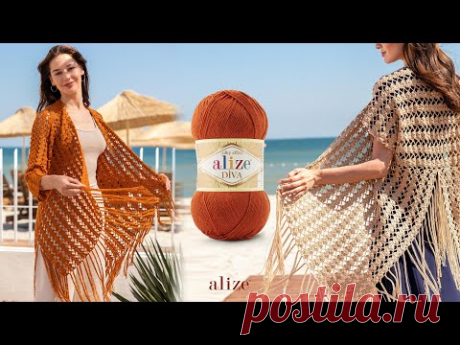 Жилет с Alize Diva