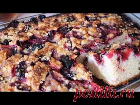 СЛИВОВЫЙ ПИРОГ  быстро и просто/PIE WITH PLUMS