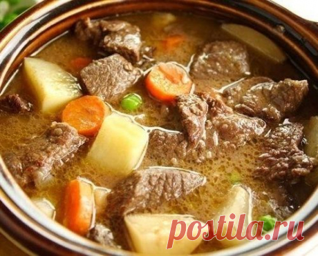 Тушеная говядина с овощами