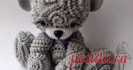 Cute freeform crochet Teddy. Lesson.