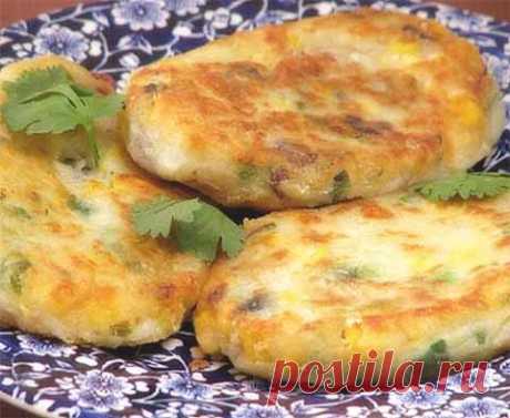 Картофельные котлеты с рисом