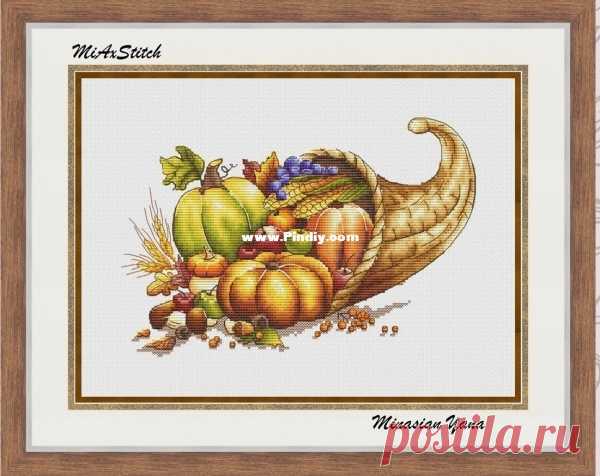 MiAxStitch - Рог изобилия от Минасян Яна-Вышивка крестиком Связь / загрузка (не могу опубликовать только новую ветку ответа) -Сканированные узоры для вышивки крестиком-PinDIY