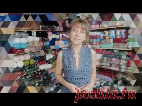 Платье крючком из Yarn Art Jeans .