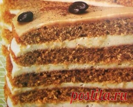 Торт "Мокко" с кремом панна котта — Кулинарная книга - рецепты, фото, отзывы