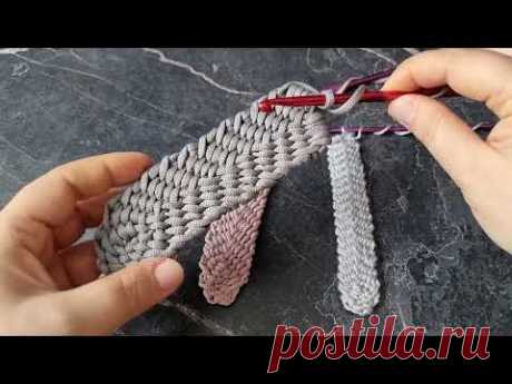 Ремешок крючком с красивым плетением
