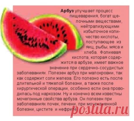 Арбуз - лечебные свойства