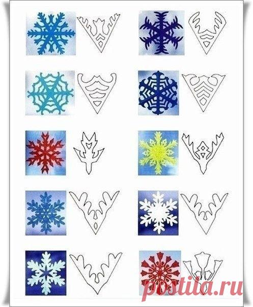 Почти миллион вариантов вырезания снежинок