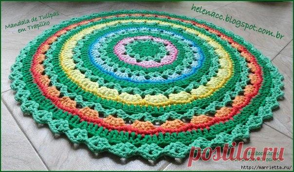 Коврик крючком. Схема