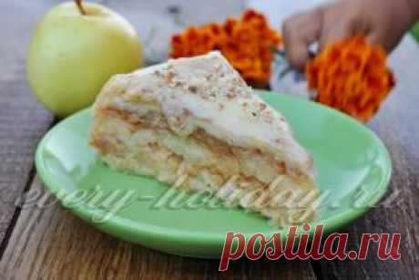 Насыпной яблочный пирог в мультиварке: рецепт