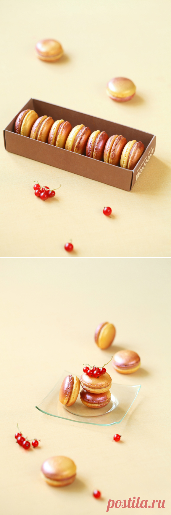 Verdade de sabor: Макаронс "Персик Мельба" / Macarons "Pêssego Melba"