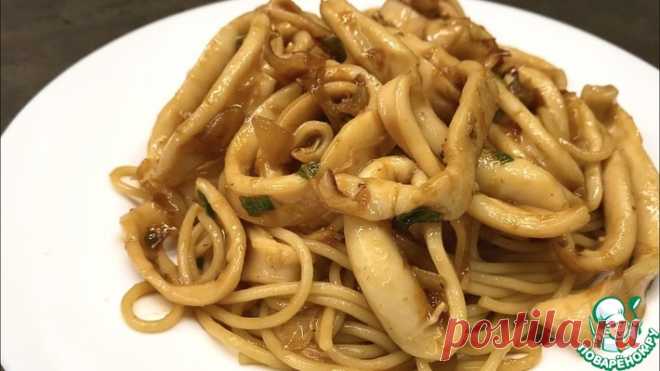 Паста терияки с кальмарами Кулинарный рецепт