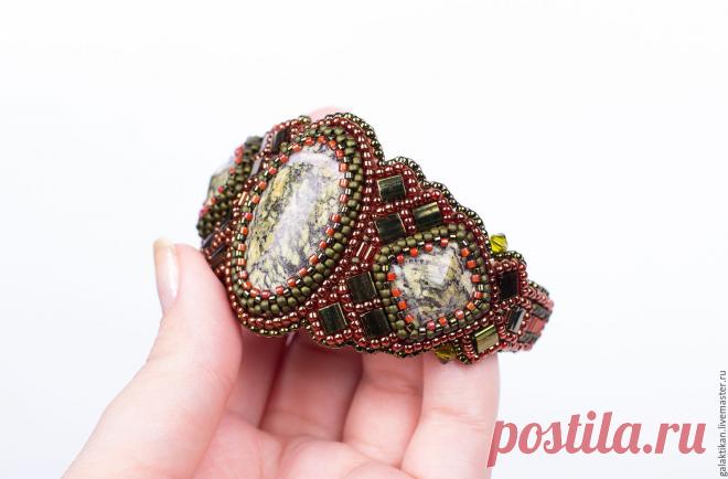 Купить Комплект "Учан-Су" - комбинированный, комплект украшений, серьги, браслет, Украшение ручной работы