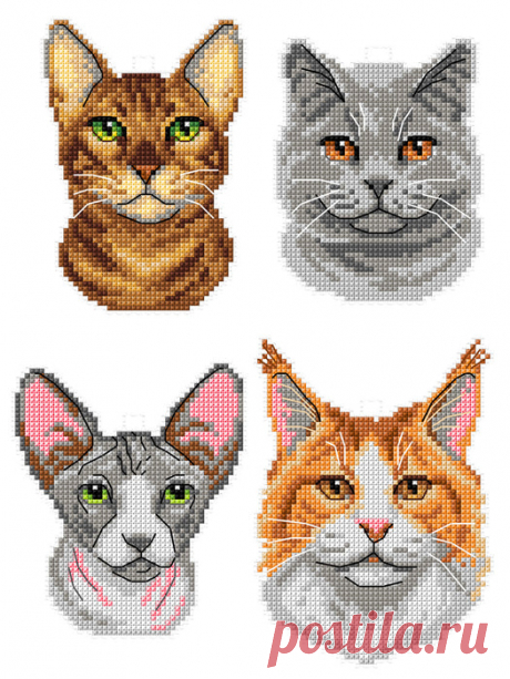 Cats 140CS Counted Cross-Stitch Kit — Wizardi