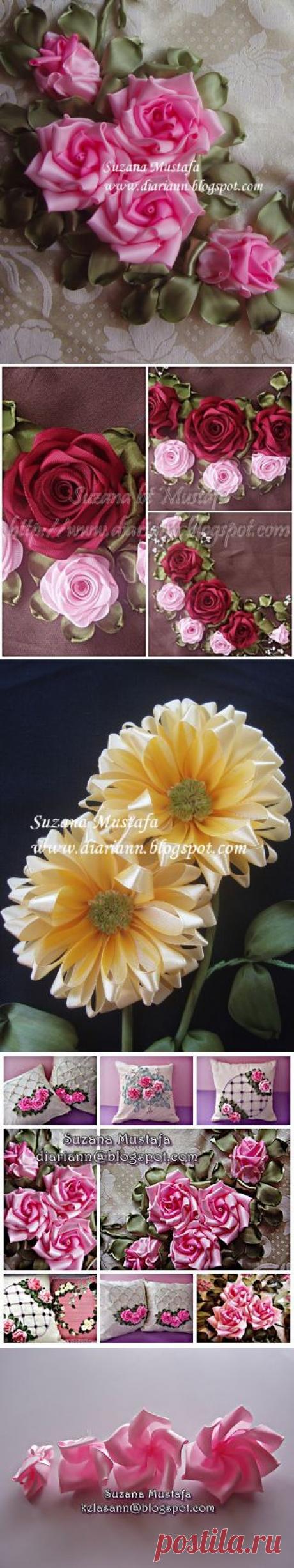 ШЕДЕВРЫ ИЗ ЛЕНТОЧНЫХ РОЗ И ТРИ МАСТЕР-КЛАССА ОТ МАЛАЗИЙСКОГО МАСТЕРА СЮЗАННЫ МУСТАФЫ