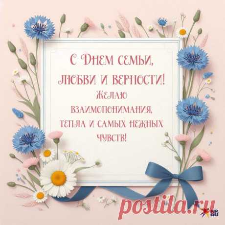 20+ картинок и открыток «С Днем семьи, любви и верности» 2025: скачать бесплатно и распечатать красивые картинки и открытки с поздравлениями на День семьи, любви и верности