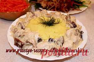 Жульен с курицей и грибами в мультиварке | Простые рецепты для мультиварки