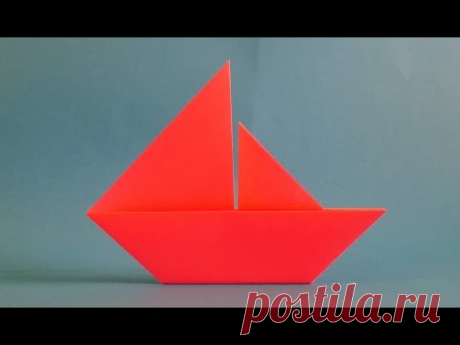 Как сделать кораблик оригами из бумаги парусник для начинающих, origami boat